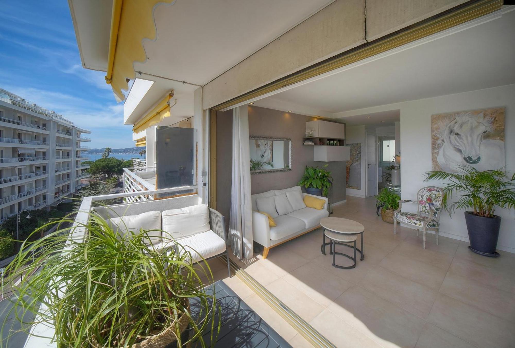 Frgk "Etoile Du Sud Terrasse Vue Mer Palm Beach" Cannes Buitenkant foto